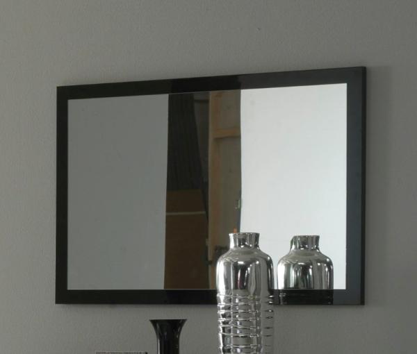 Product photograph of Ambra Black Italian Rectangular Wall Mirror - 90cm X 60cm from Choice Furniture Superstore.